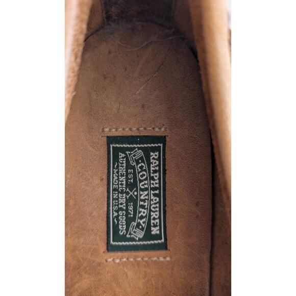 Vintage Ralph Lauren Country Boat Shoes Women's Size 9, Brown Leather, Preppy - Picture 6 of 8